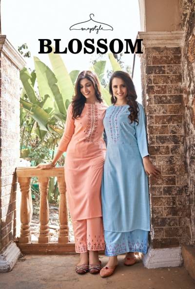 Blossom By Snapstyle Fancy Rayon Kurti With Palazzo Collection